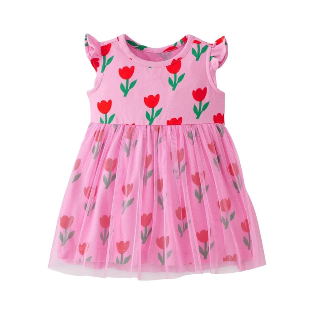 Hanna Andersson NWT Tulip Flutter Sleeve Tulle Dress. 2 Years.